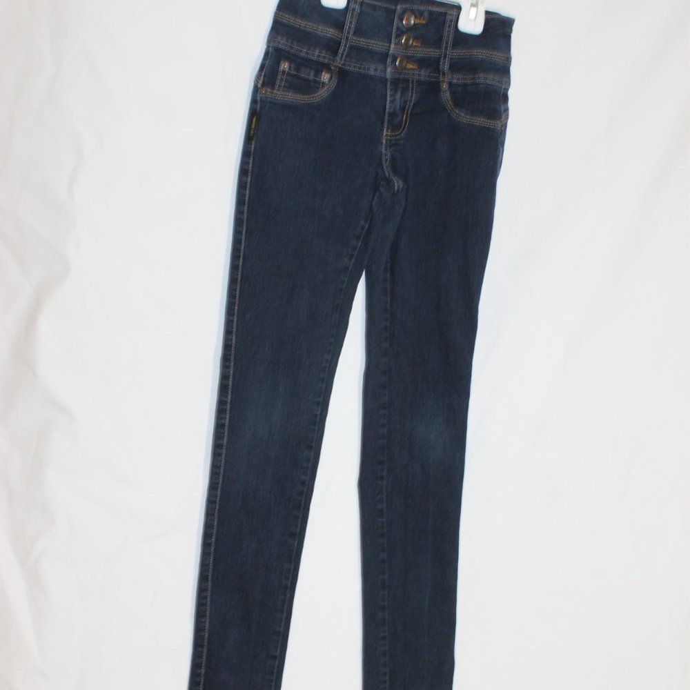 Hammer Jeans Dark Blue Skinny Denim Jeans Size 0 High Rise Stretch Slim Fitted